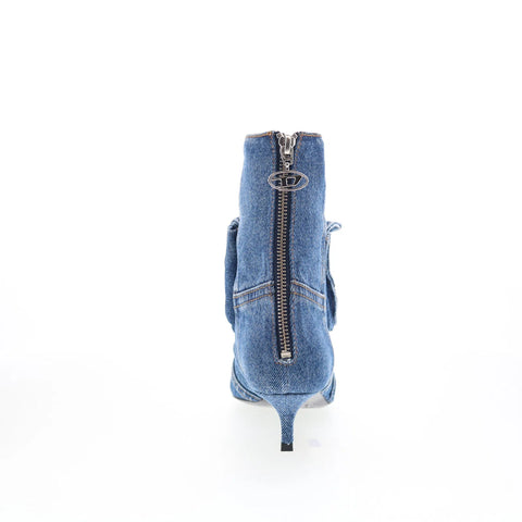 Diesel D-Venus Pocket LB Womens Blue Canvas Slip On Ankle & Booties Boots
