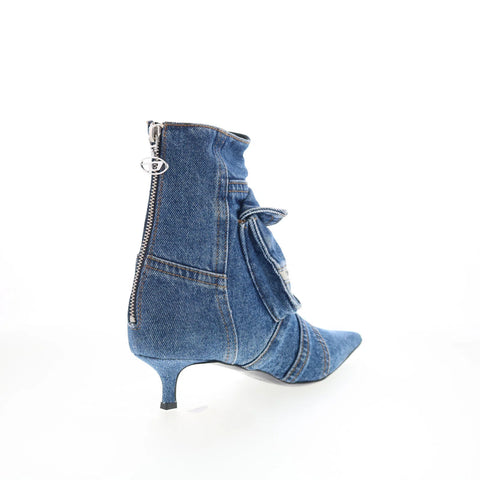 Diesel D-Venus Pocket LB Womens Blue Canvas Slip On Ankle & Booties Boots