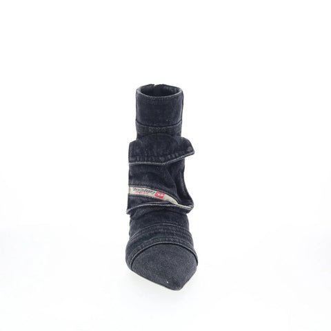 Diesel D-Venus Pocket LB Womens Black Canvas Slip On Ankle & Booties Boots