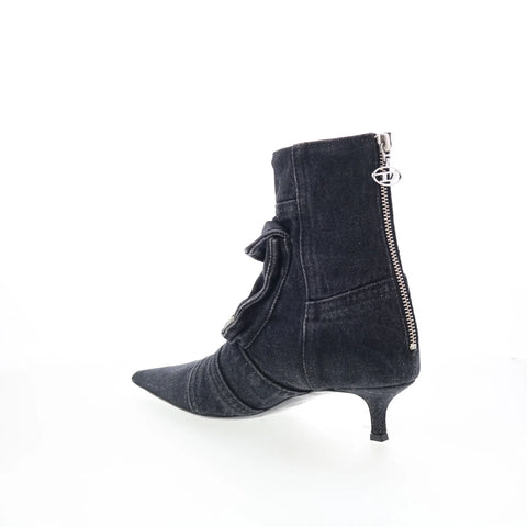 Diesel D-Venus Pocket LB Womens Black Canvas Slip On Ankle & Booties Boots