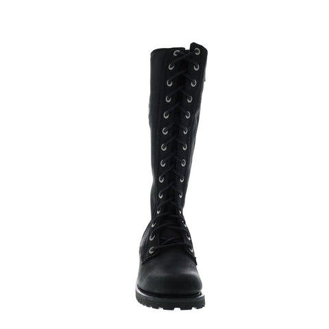 Harley-Davidson Lornell 14" Lace D84685 Womens Black Leather Motorcycle Boots