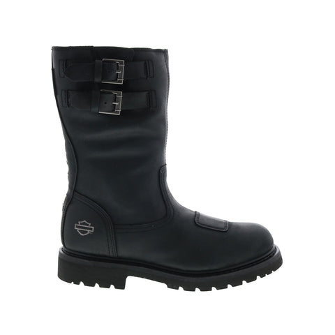 Harley-Davidson Brosner D93701 Mens Black Leather Zipper Motorcycle Boots