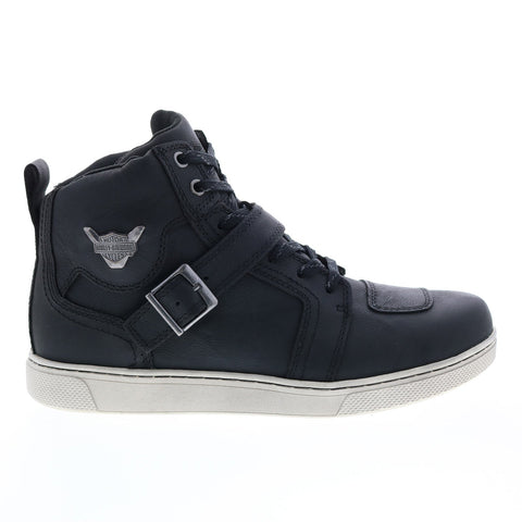 Harley-Davidson Bateman D93726 Mens Black Leather Lace Up Motorcycle Boots