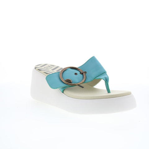 Fly London Dafi DAFI938FLY-003 Womens Blue Platform Sandals Shoes
