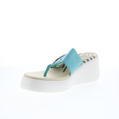 Fly London Dafi DAFI938FLY-003 Womens Blue Platform Sandals Shoes
