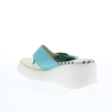 Fly London Dafi DAFI938FLY-003 Womens Blue Platform Sandals Shoes