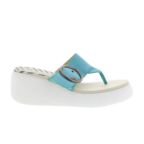 Fly London Dafi DAFI938FLY-003 Womens Blue Platform Sandals Shoes