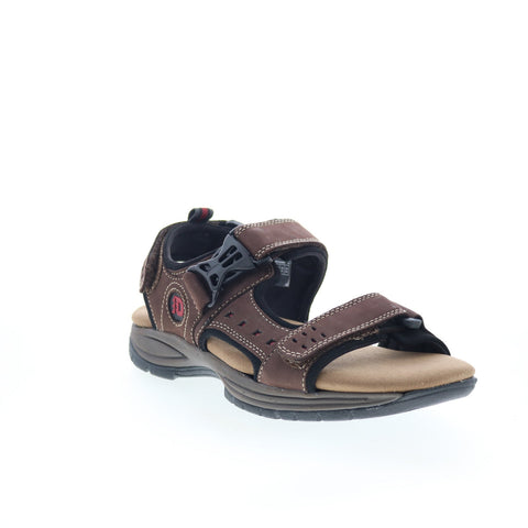 Dunham Nolan DAI04BR Mens Brown Extra Wide 4E Leather Sport Sandals Shoes