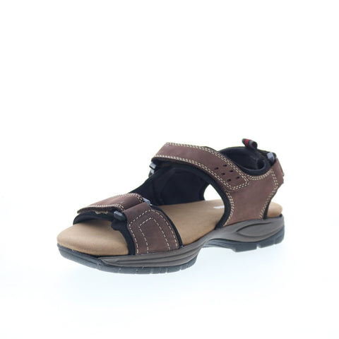 Dunham Nolan DAI04BR Mens Brown Extra Wide 4E Leather Sport Sandals Shoes