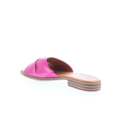 Miz Mooz Daisey Womens Purple Leather Slip On Slides Sandals Shoes