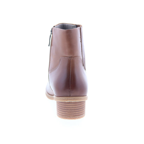 Dansko Daisie DAISIE Womens Brown Leather Zipper Ankle & Booties Boots
