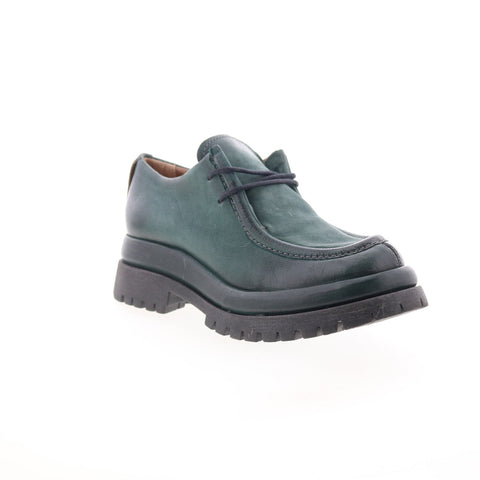 A.S. 98 Daley Womens Green Leather Slip On Casual Dress Boots
