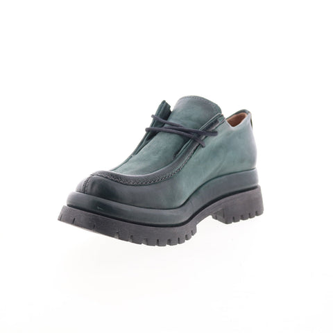 A.S. 98 Daley Womens Green Leather Slip On Casual Dress Boots