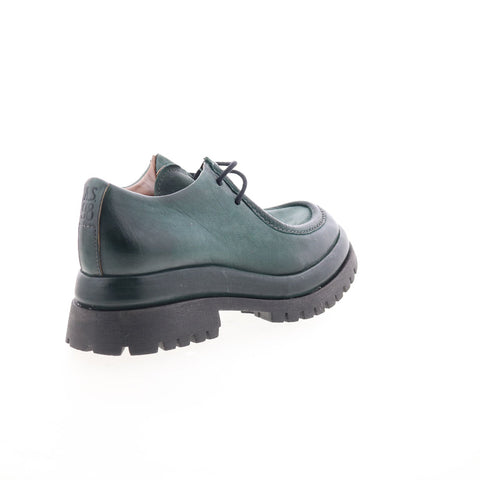 A.S. 98 Daley Womens Green Leather Slip On Casual Dress Boots