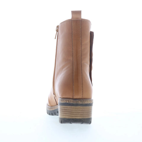 Miz Mooz Dallis Womens Brown Leather Zipper Ankle & Booties Boots