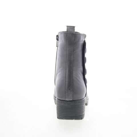 Miz Mooz Dallis Womens Gray Leather Zipper Casual Dress Boots