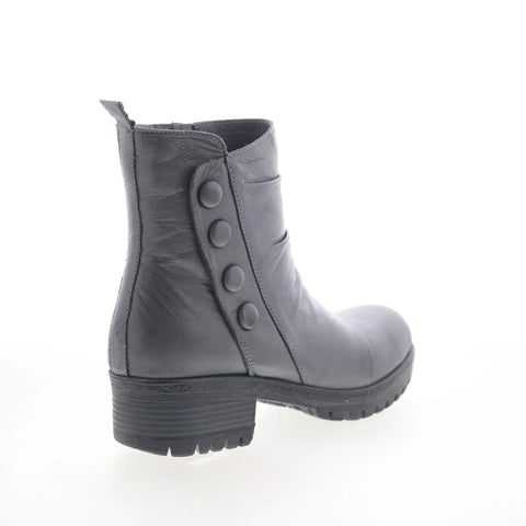 Miz Mooz Dallis Womens Gray Leather Zipper Casual Dress Boots