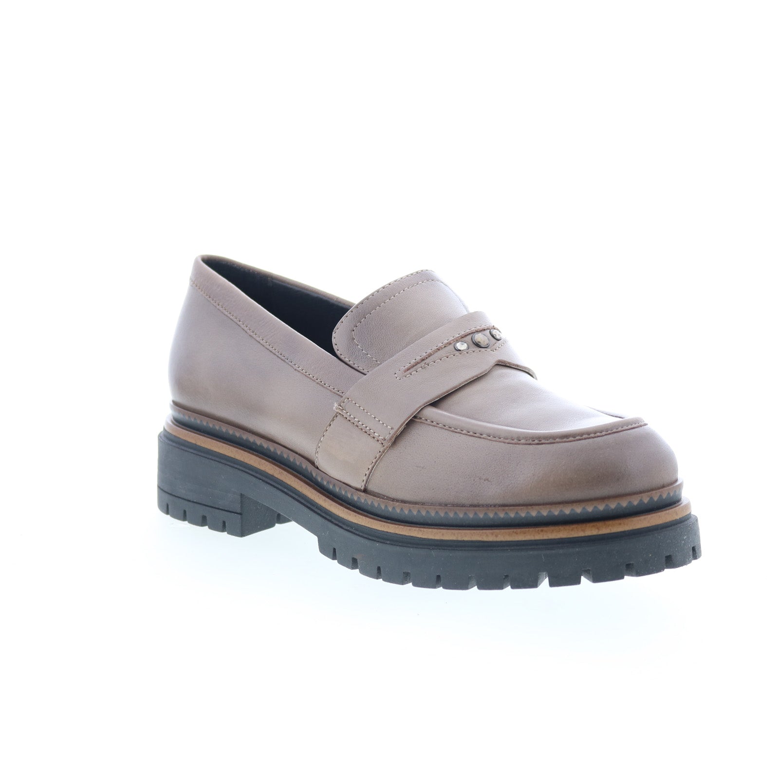 Miz Mooz Damian Womens Gray Leather Loafers & Slip Ons 