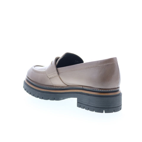 Miz Mooz Damian Womens Gray Leather Loafers & Slip Ons Casual Shoes