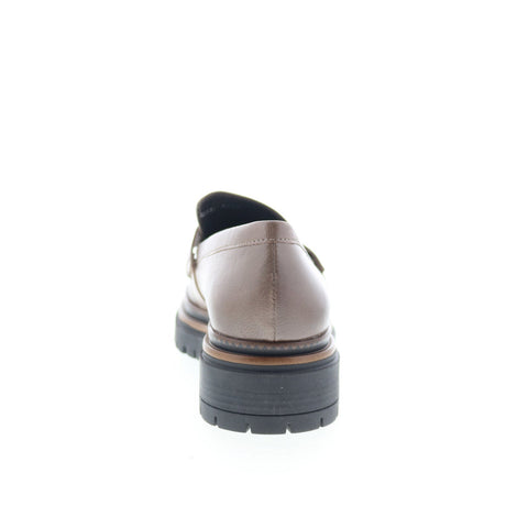 Miz Mooz Damian Womens Gray Leather Loafers & Slip Ons Casual Shoes
