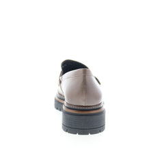 Miz Mooz Damian Taupe Loafers Miz Mooz Damian Womens Gray Leather Loafers & Slip Ons  main image 4