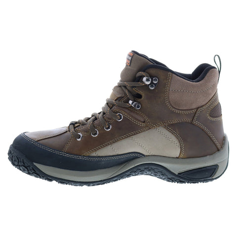 Dunham Lawrence DAN02BR Mens Brown Leather Lace Up Hiking Boots