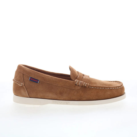 Sebago Dan Boat Roughout Mens Brown Loafers & Slip Ons Penny Shoes
