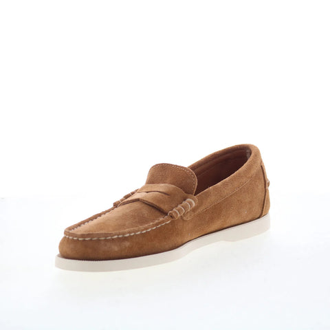 Sebago Dan Boat Roughout Mens Brown Loafers & Slip Ons Penny Shoes