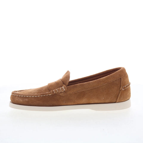 Sebago Dan Boat Roughout Mens Brown Loafers & Slip Ons Penny Shoes