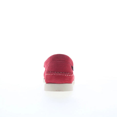 Sebago Dan Boat Roughout Womens Red Loafers & Slip Ons Penny Shoes