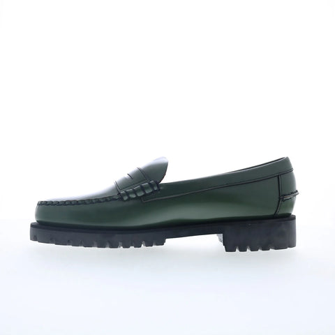 Sebago Dan Lug 7002IJ0-A7R Womens Green Loafers & Slip Ons Penny Shoes