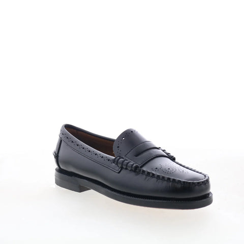 Sebago Dan Perf 73116CW-902 Womens Black Loafers & Slip Ons Penny Shoes