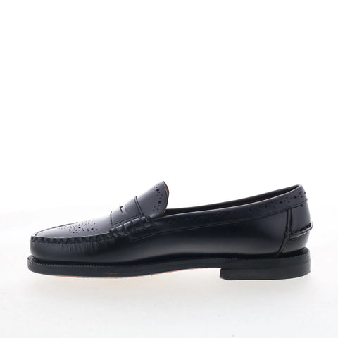 Sebago Dan Perf 73116CW-902 Womens Black Loafers & Slip Ons Penny Shoes