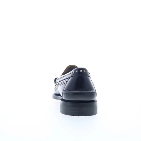 Sebago Dan Studs 77112RW Mens Black Leather Loafers & Slip Ons Penny Shoes