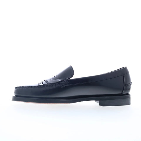 Sebago Dan Triple Fringe Mens Black Loafers & Slip Ons Casual Shoes