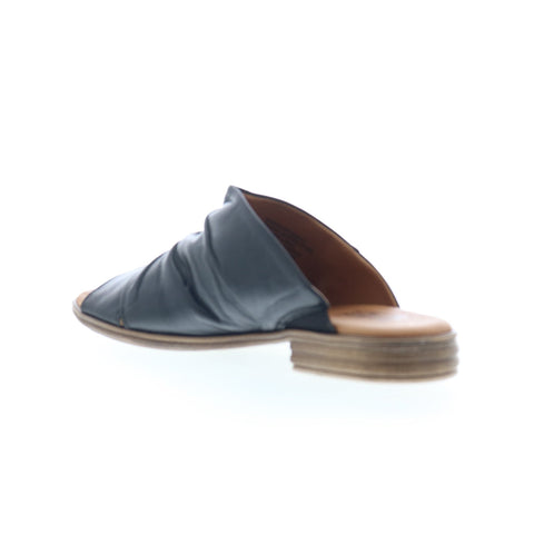 Miz Mooz Dandelion Womens Black Leather Slip On Slides Sandals Shoes