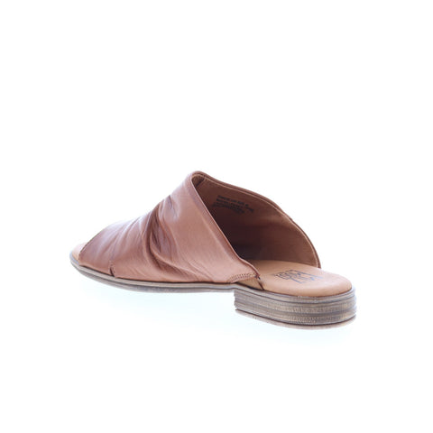 Miz Mooz Dandelion Womens Brown Leather Slip On Slides Sandals Shoes
