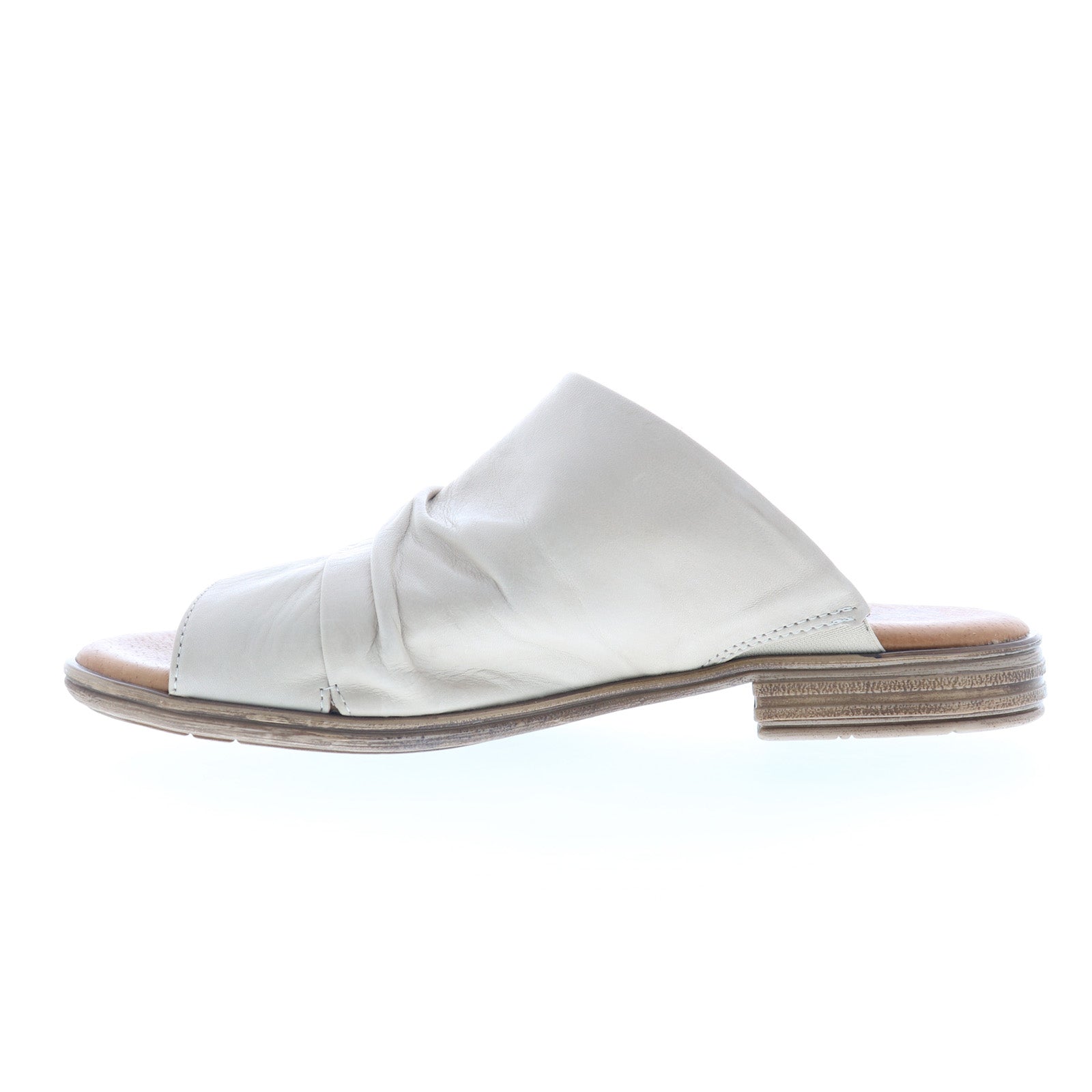 Miz Mooz Dandelion Womens Beige Leather Slip On Slides Sandals