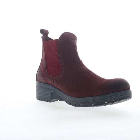 Miz Mooz Danie Womens Red Suede Slip On Chelsea Boots