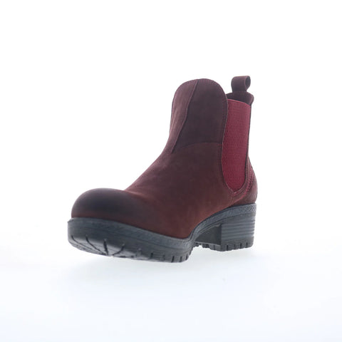 Miz Mooz Danie Womens Red Suede Slip On Chelsea Boots