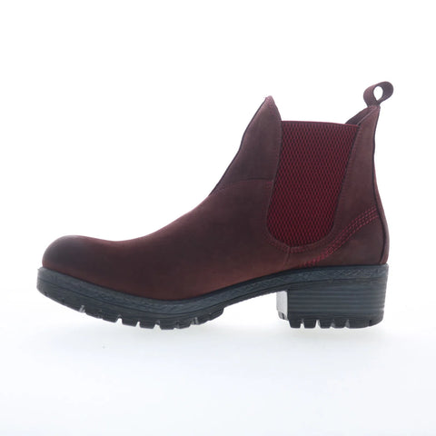 Miz Mooz Danie Womens Red Suede Slip On Chelsea Boots