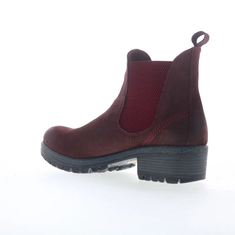Miz Mooz Danie Womens Red Suede Slip On Chelsea Boots