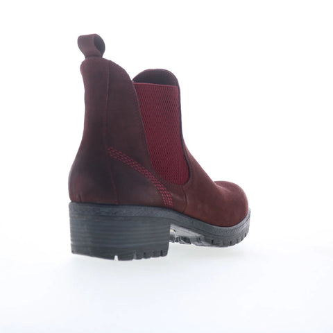 Miz Mooz Danie Womens Red Suede Slip On Chelsea Boots