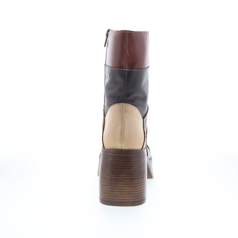Miz Mooz Danna Womens Brown Leather Zipper Ankle & Booties Boots