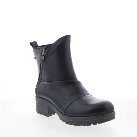 Miz Mooz Darrla Womens Black Leather Zipper Ankle & Booties Boots
