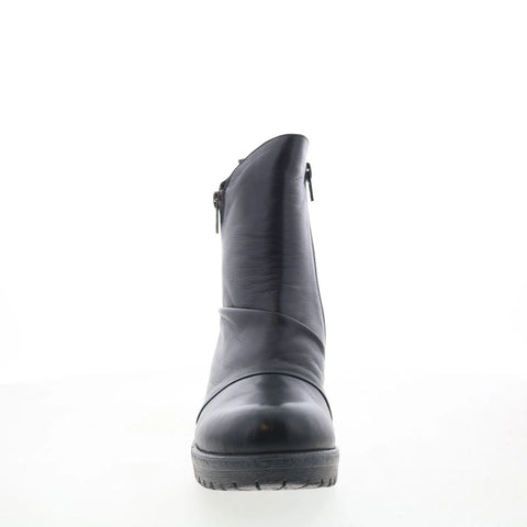 Miz Mooz Darrla Womens Black Leather Zipper Ankle & Booties Boots