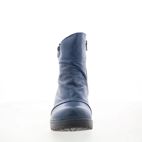 Miz Mooz Darrla Womens Blue Leather Zipper Ankle & Booties Boots