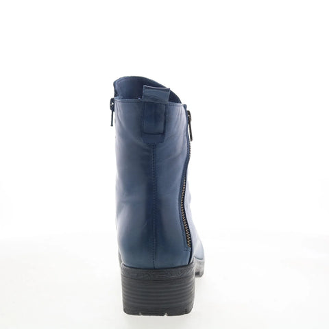 Miz Mooz Darrla Womens Blue Leather Zipper Ankle & Booties Boots