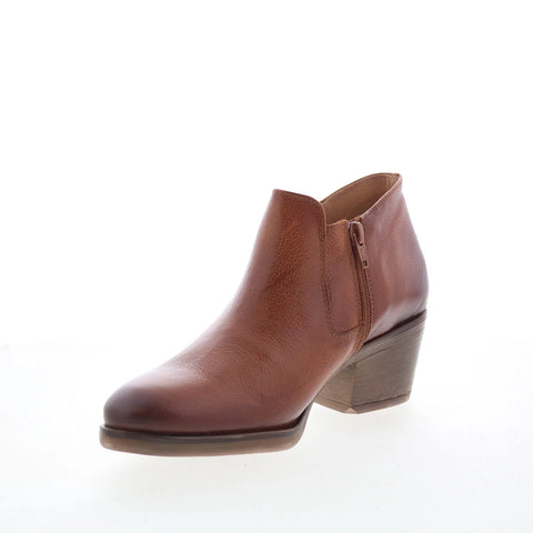 Miz Mooz Daveena Womens Brown Leather Zipper Ankle & Booties Boots