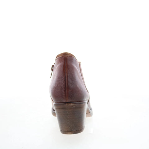 Miz Mooz Daveena Womens Brown Leather Zipper Ankle & Booties Boots